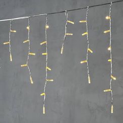 Светодиодная бахрома с колпачком 3,1*0,5 м., 120 теплых белых LED ламп, прозрачный провод ПВХ, IP65, LTC (PIL120CAP-10-2WW)