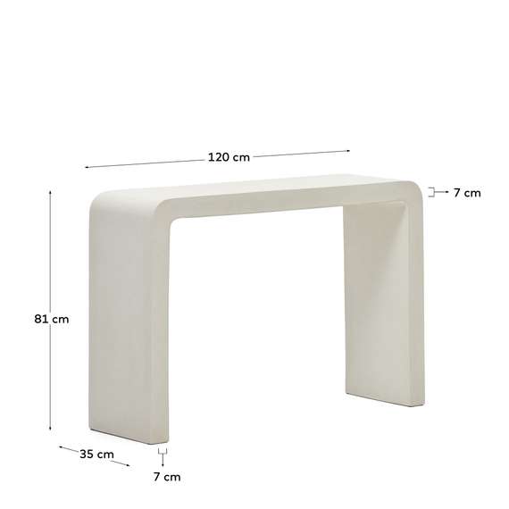 Консоль Aiguablava, 120x80 см, белый цемент