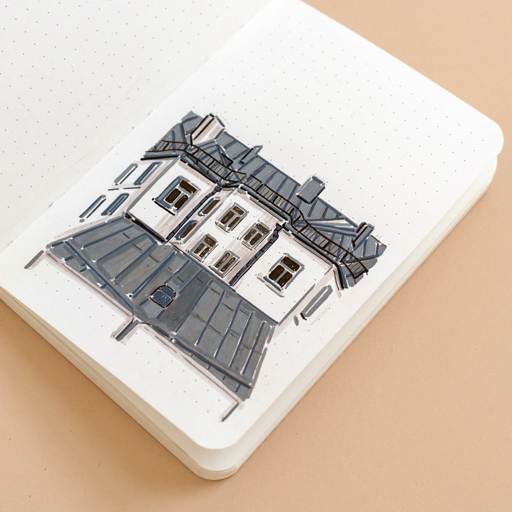 Блокнот A5B Black в точку