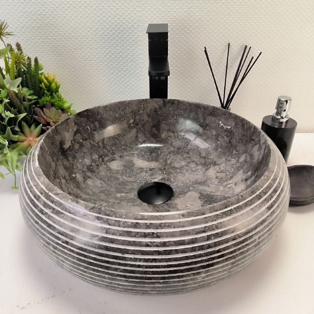 Раковина из мрамора Donut Grey Allur DM-62924 45*45*15 134