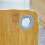 Доска разделочная бамбук 200*150*10мм прямоугольная с силиконовой ручкой