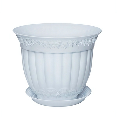 Кашпо "Флора" с поддоном 5 л цвет в ассортименте