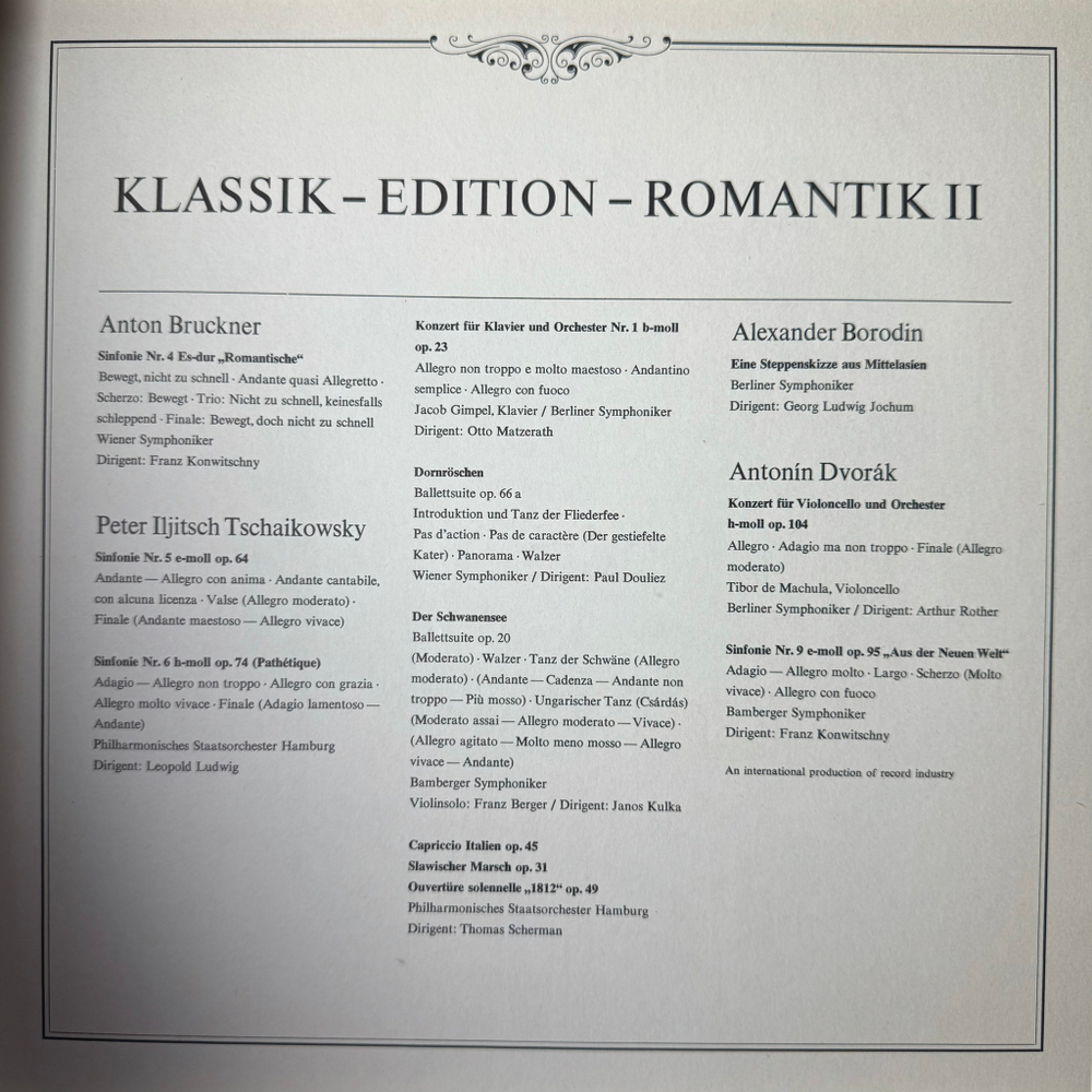 Сборник Klassik Edition - Romantik II 8LP (Германия 1972г.)
