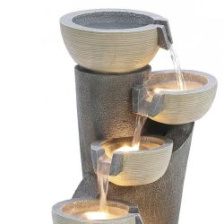 Waterfall Садовый фонтан с подсветкой "ДоРеМиФаСоль"