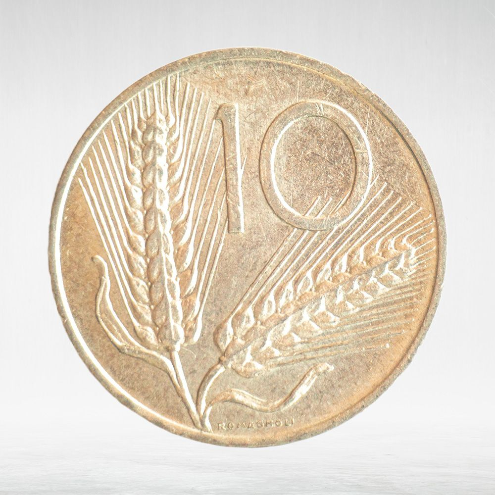 Italy 10 Lire 1968 R, VF