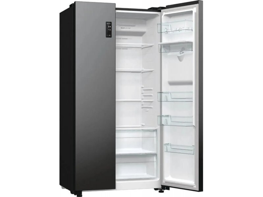Холодильник двухкамерный Gorenje NRR9185EABXLWD Side by Side, инверторный черный