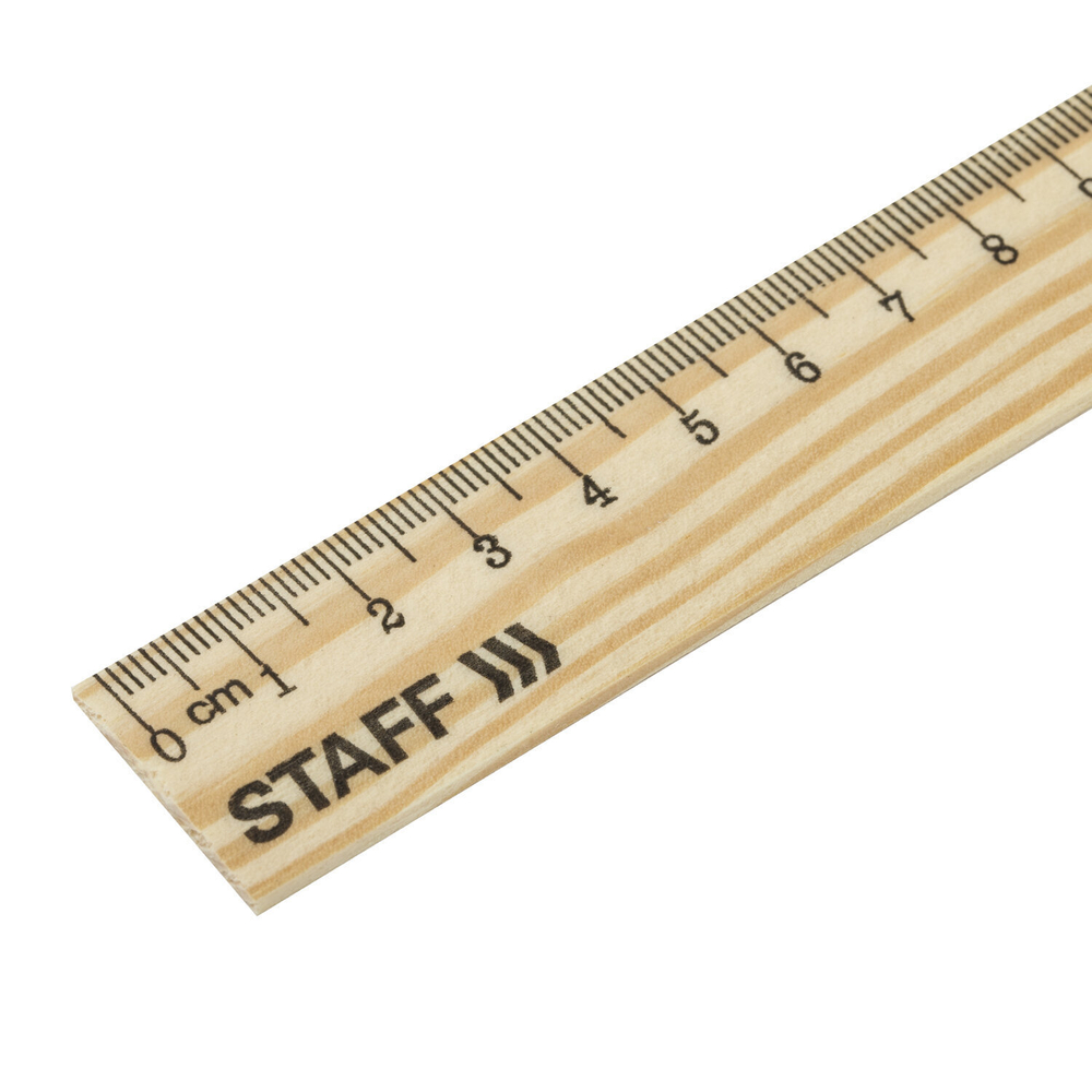 Линейка деревянная 25 см STAFF канадская сосна (72 штуки в упаковке)