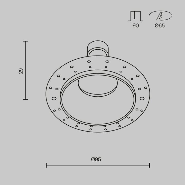 Встраиваемый светильник Maytoni Technical Downlight Share DL126-GU10-TRS-B