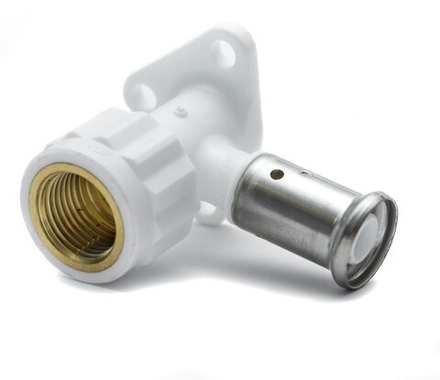 Водорозетка ВР укороченная, HENCO(ХЕНКО) ПВДФ пресс (белая), 16x1/2" (40 мм)