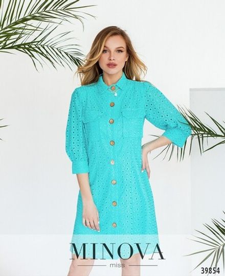 Платье 3147-ярко-голубой Minova Фото 2