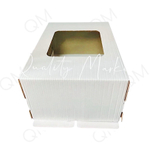 Коробка для торта с окошком 420*420*290 мм белая, 25 шт