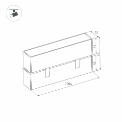 Светильник MAG-FLAT-FOLD-45-S1005-30W Warm3000 (BK, 100 deg, 24V) (Arlight, IP20 Металл, 5 лет) 027003