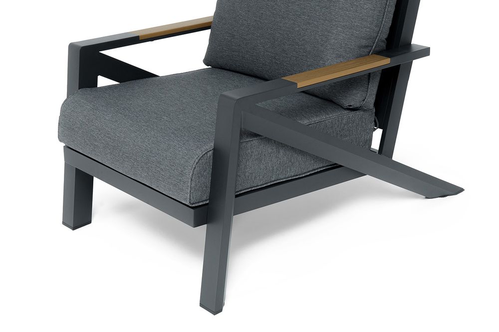 "Лотос" лаунж-зона 5-местная из алюминия, цвет темно-серый