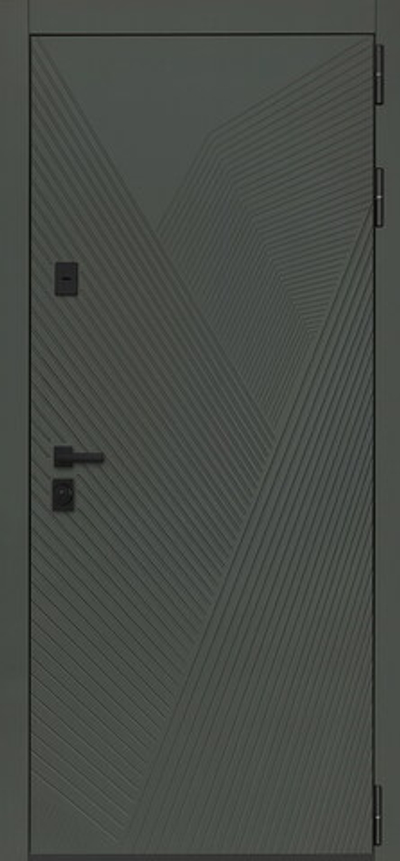 Стальная дверь «Vertu» с зеркалом (адаптивная замковая часть).