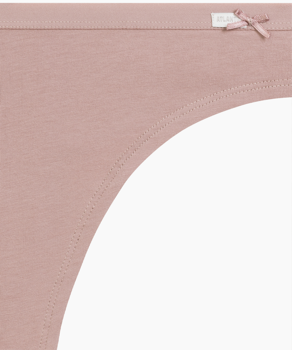 Трусы женские бразильянки Atlantic, набор из 3 шт., хлопок, ромовые + пепельная роза + светло-бежевые, 3CLP-005