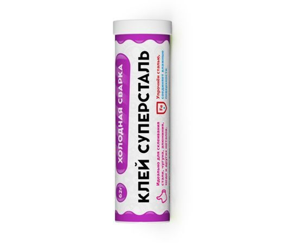 Клей Ремтека Титан Супер Сталь 62гр (холодная сварка), арт.РМ-0110