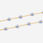 Цепь "Голубые Бабочки", звено 2,5мм, позолота