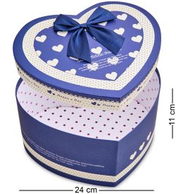 WG-54/2-C Коробка подарочная «Сердце» цв.синий