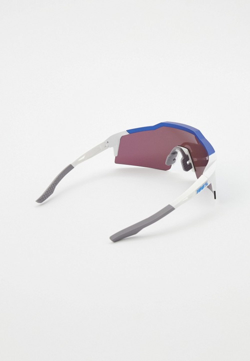 Спортивные очки 100% Speedcraft SL / Matte White Metallic Blue / HiPER Blue Multilayer Mirror Lens