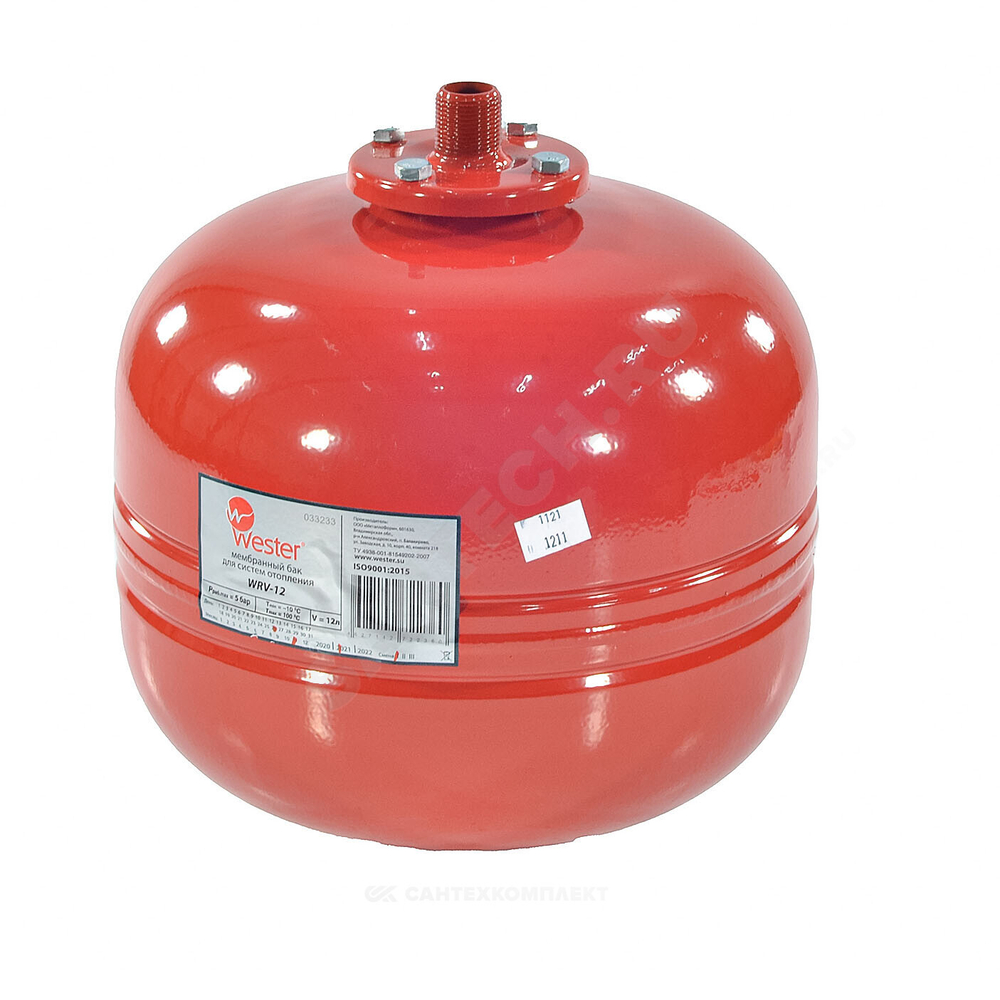 Бак расширительный мембранный для отопления 200 л 10 бар 1 1/4" ВР WRV Wester 0-14-0180