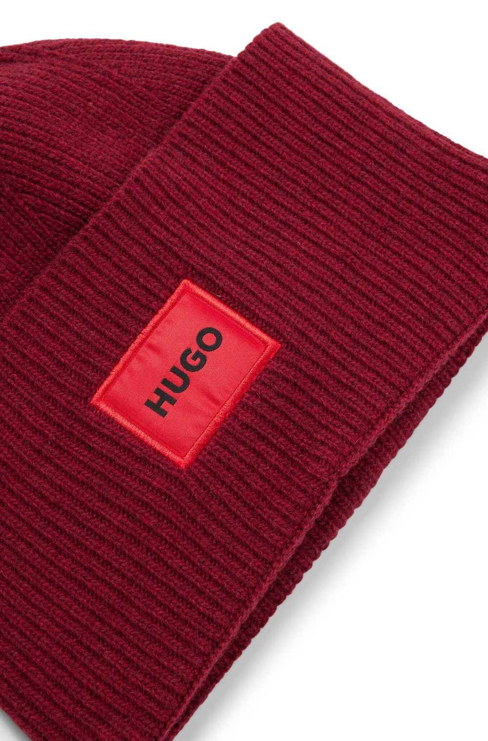 Хлопковая шапка Xaff 6 HUGO - бордовый(50496011)