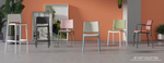Стул пластиковый с обивкой Papatya Joy-S Soft Seat & Back