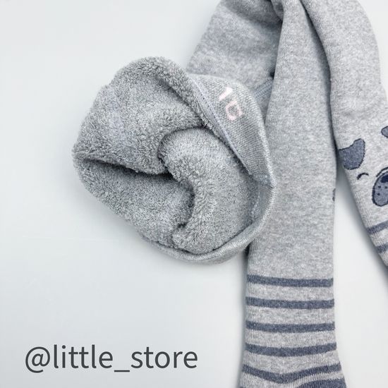 Колготки махровые Собачка, Светло серые