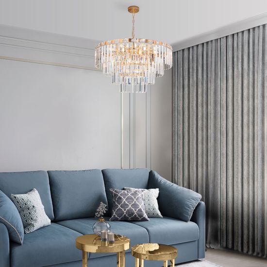 10130/10 / подвесной светильник / золото/прозрачный хрусталь Strotskis Smart