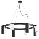 LR018364874 Люстра RULLO 8х50W GU10 ЧЕРНЫЙ/БЕЛЫЙ (571018+214436-4+214487-4)