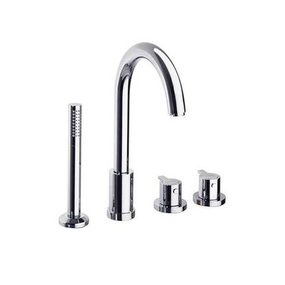 Смеситель в борт ванны термостатический с изливом и ручным душем DRAKO 333303TM