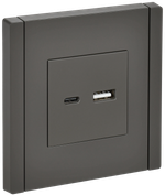 FORTE&PIANO Розетка USB A+C 3,1А FP350 серый IEK