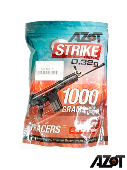 Шары трассерные Azot Strike Tracers 0,32 g (зелёные, 3100 шт, 1 кг, пакет)