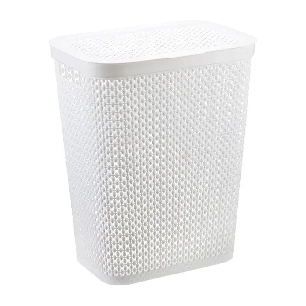 Корзина для белья ПИРУЛА 35л Белый (комплект 5 шт)