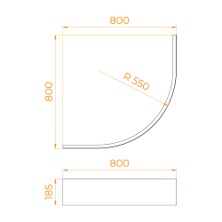 Экран для поддона RGW NP/STYLE (800x800)
