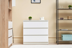 Комод Челси 800 (3 ящиа), Белый глянец холодный, Белый