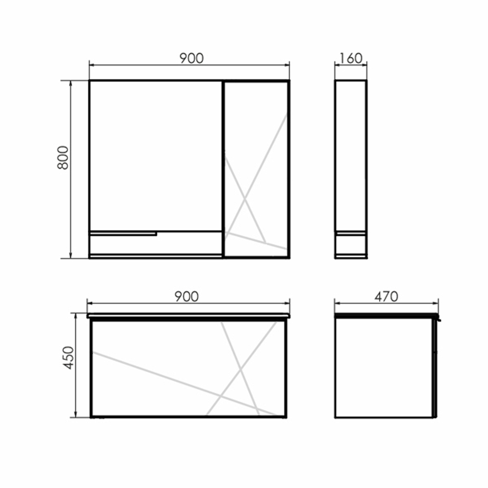 Тумба-умывальник Comforty Мерано 90 белый/дуб дымчатый с раковиной Quadro 90