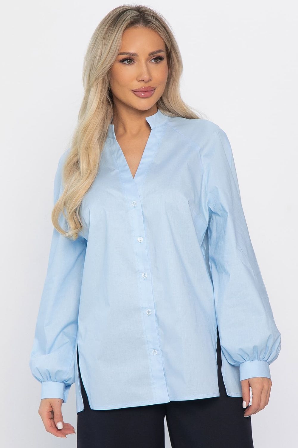 Блуза хлопковая Кристалия (голубая) Б14462-16М LT Collection
