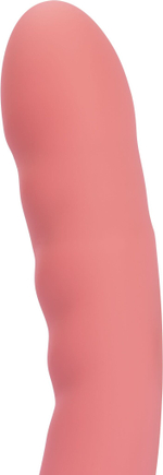 Персиковый изогнутый вибромассажер Ava Neo с функцией пенетрации - 19,6 см.