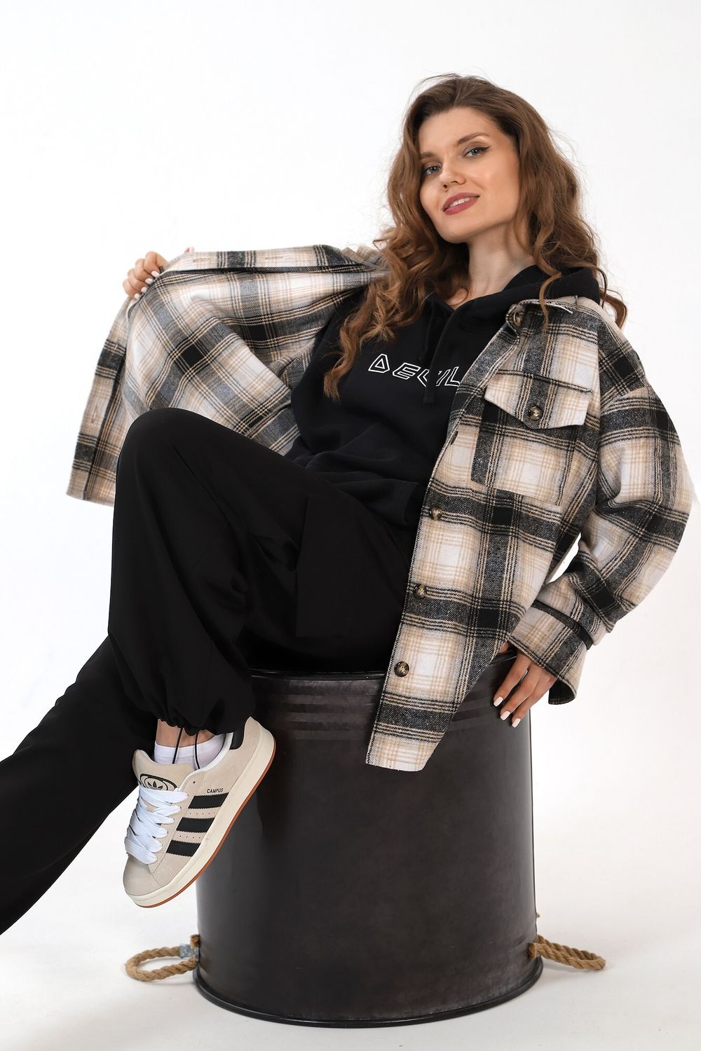 Рубашка женская Квадро-3 Виотекс КОРИЧНЕВЫЙ