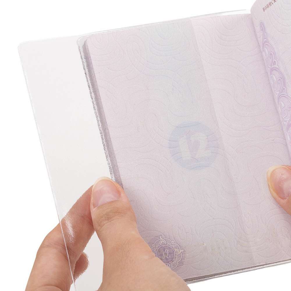Обложка-чехол для защиты каждой страницы паспорта комплект 10 штук ПВХ прозрачная STAFF (10 штук в упаковке)