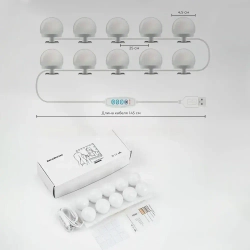 Лампочки для зеркала для туалетного столика, 10 лампочек