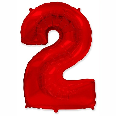 Ф ЦИФРА 2  40" Red Красный