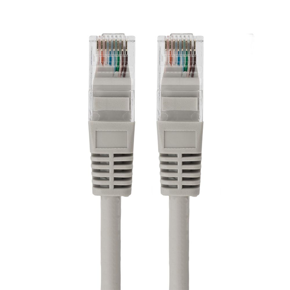 Шнур коммутационный патч-корд U/UTP RJ45-RJ45, CAT 5e, LSZH серый, 1м REXANT