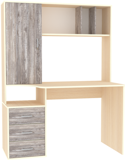 Стол компьютерный КарИВи Сокол  Дуб Молочный Бетон