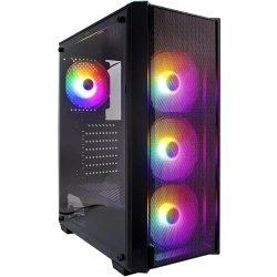 Корпус для компьютера 1STPLAYER FIRE DANCING V4-G / ATX, TG / 4x120mm LED fans inc. / V4-G-4F1
