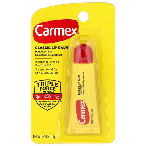 Carmex, классический бальзам для губ, лечебный, 10 г (0,35 унции)