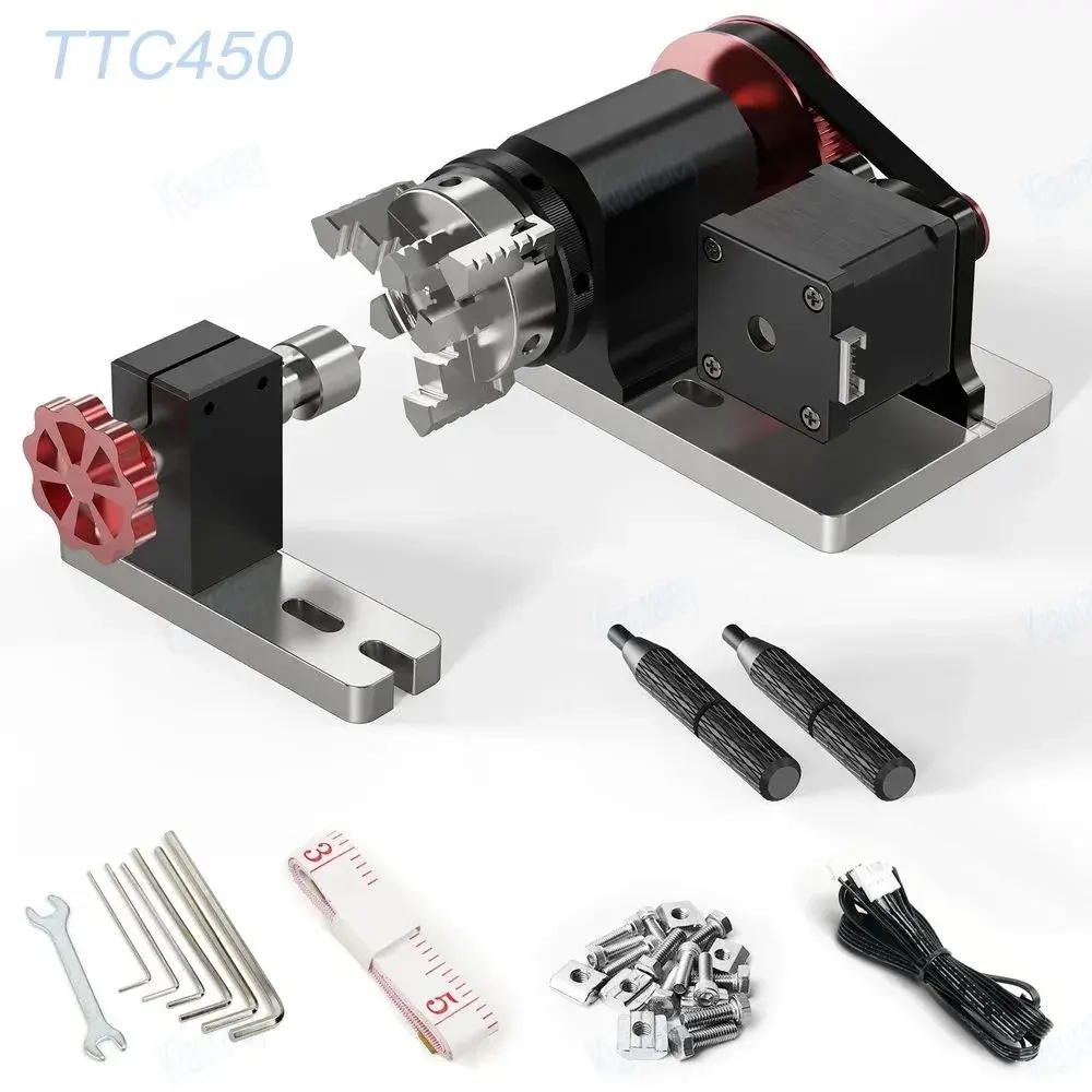 Twotrees 4-я ось поворотный модуль комплект для TTC450 ЧПУ фрезерный станок резки гравировки