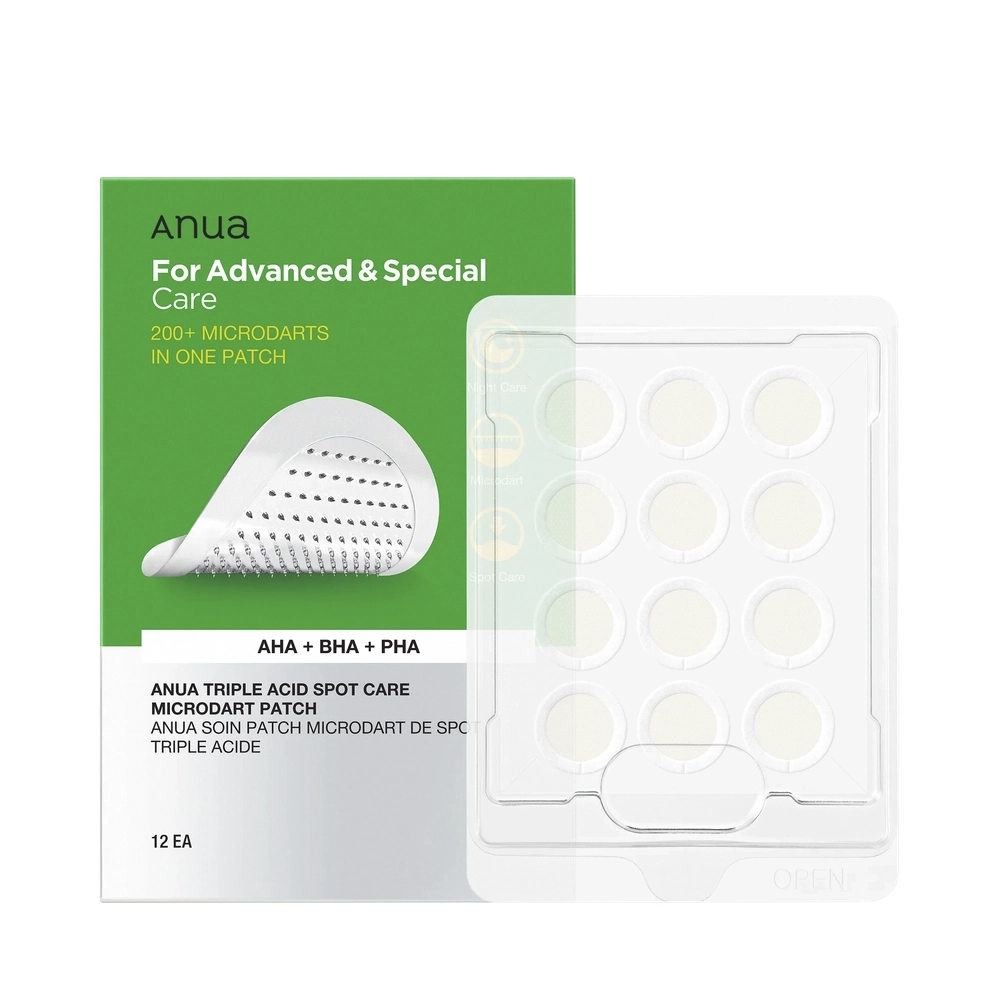 ANUA Triple Acid Spot Care Microdart Патчи от акне 12 шт