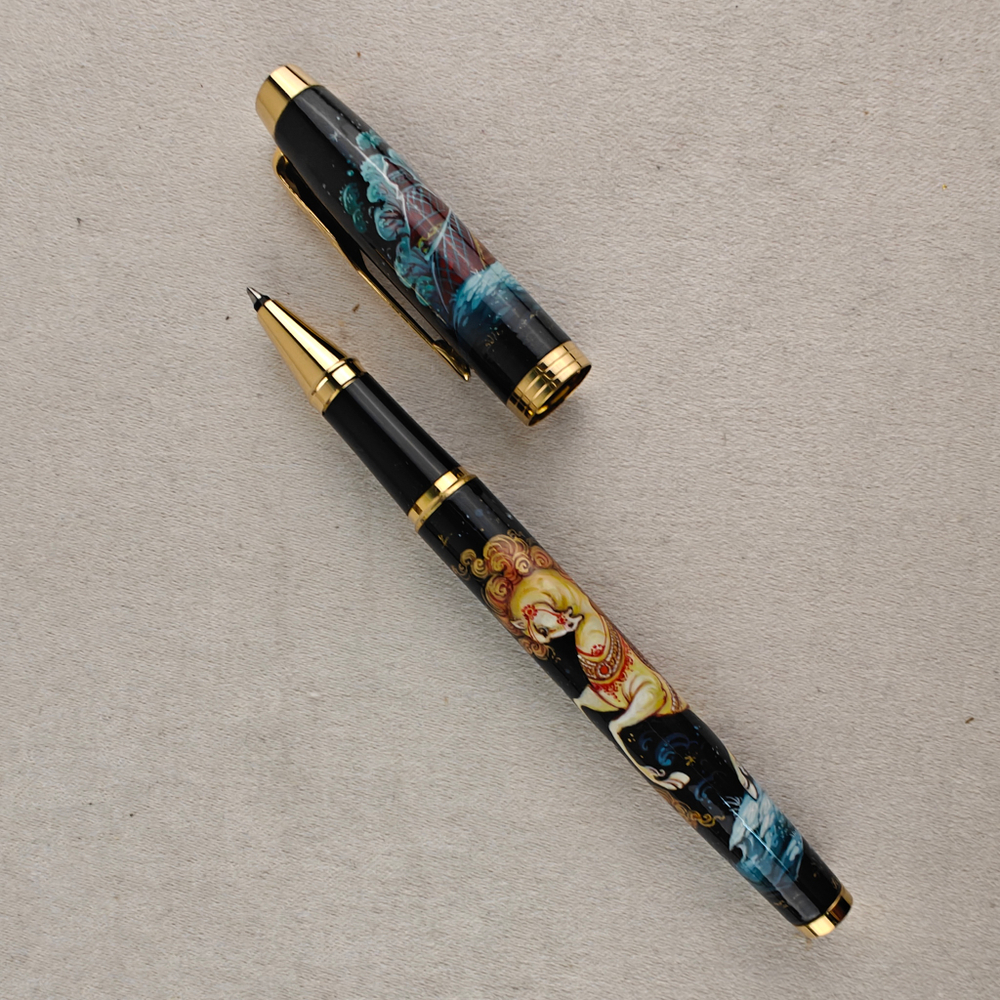 Ручка с колпачком расписная Parker Сказочный Конь " в футляре