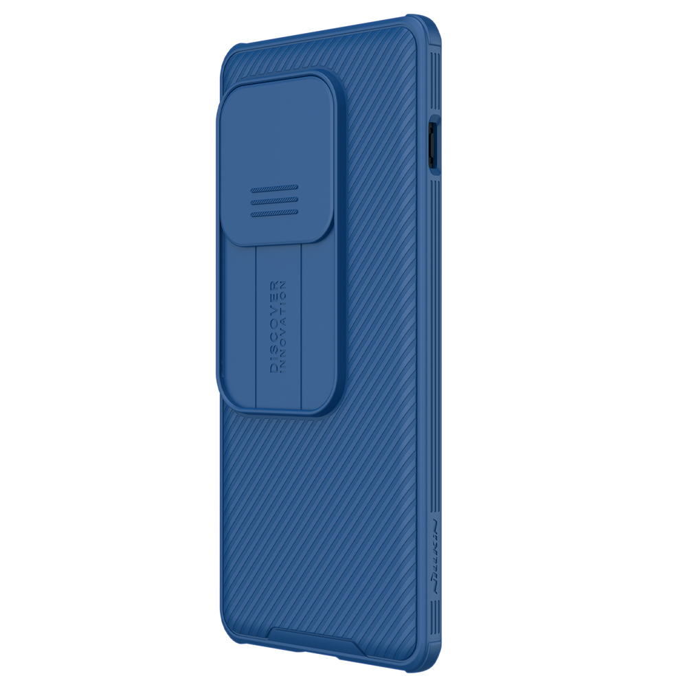 Чехол синего цвета с защитной шторкой для камеры от Nillkin на OnePlus Ace 2 Pro, серия CamShield Pro Case